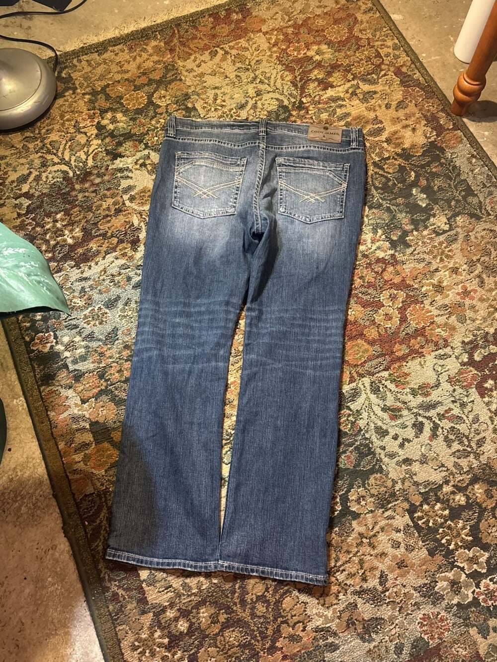 Cody James Men's Medium Wash Relaxed Bootcut Denim Jeans 36W x 30L